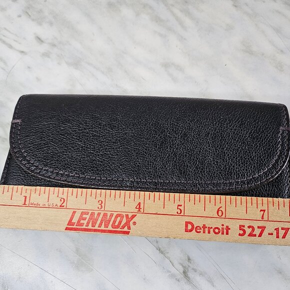 Fossil Black Pebbled Leather Long Wallet - Picture 7 of 9